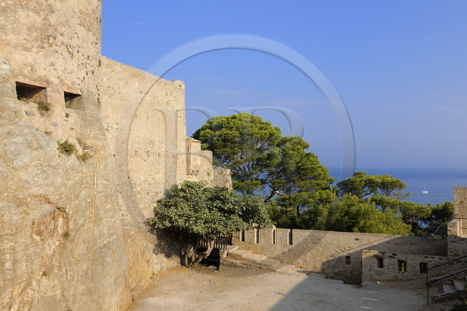 France, Var (83), Iles d'Hyères, parc national de Port-Cros, île de Porquerolles, fort de Sainte Agathe
