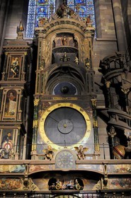 France, Bas Rhin (67), Strasbourg, la cathédrale Notre-Dame, l'horloge astronomique