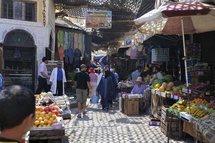 Morocco, Middle Atlas, Fez, Imperial City, Fez El Bali, medina listed as World Heritage by UNESCO, the souk Talaa Kebira