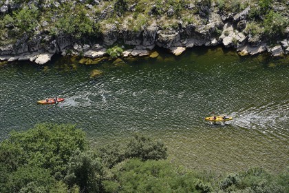 France, Ardèche (07), gorges de l'Ardèche, longue de 30 km, de Vallon Pont d'Arc à Saint Martin d'Ardèche