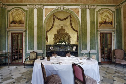 France, Pyrenees Atlantiques, Basque Country, Cambo les Bains, Villa Arnaga, the French author Edmond Rostand's house and museum, the dining room