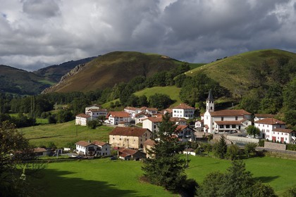 France, Pyrenees Atlantiques, Basque Country, Aldudes valley, the village of Urepel
