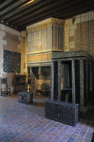 France, Loir et Cher, Loire Valley, listed as World Heritage by UNESCO, Chaumont sur Loire, the castle, bedroom of Ruggieri