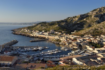 France, Bouches-du-Rhône (13), Parc national des Calanques, Les Goudes, port de pêche