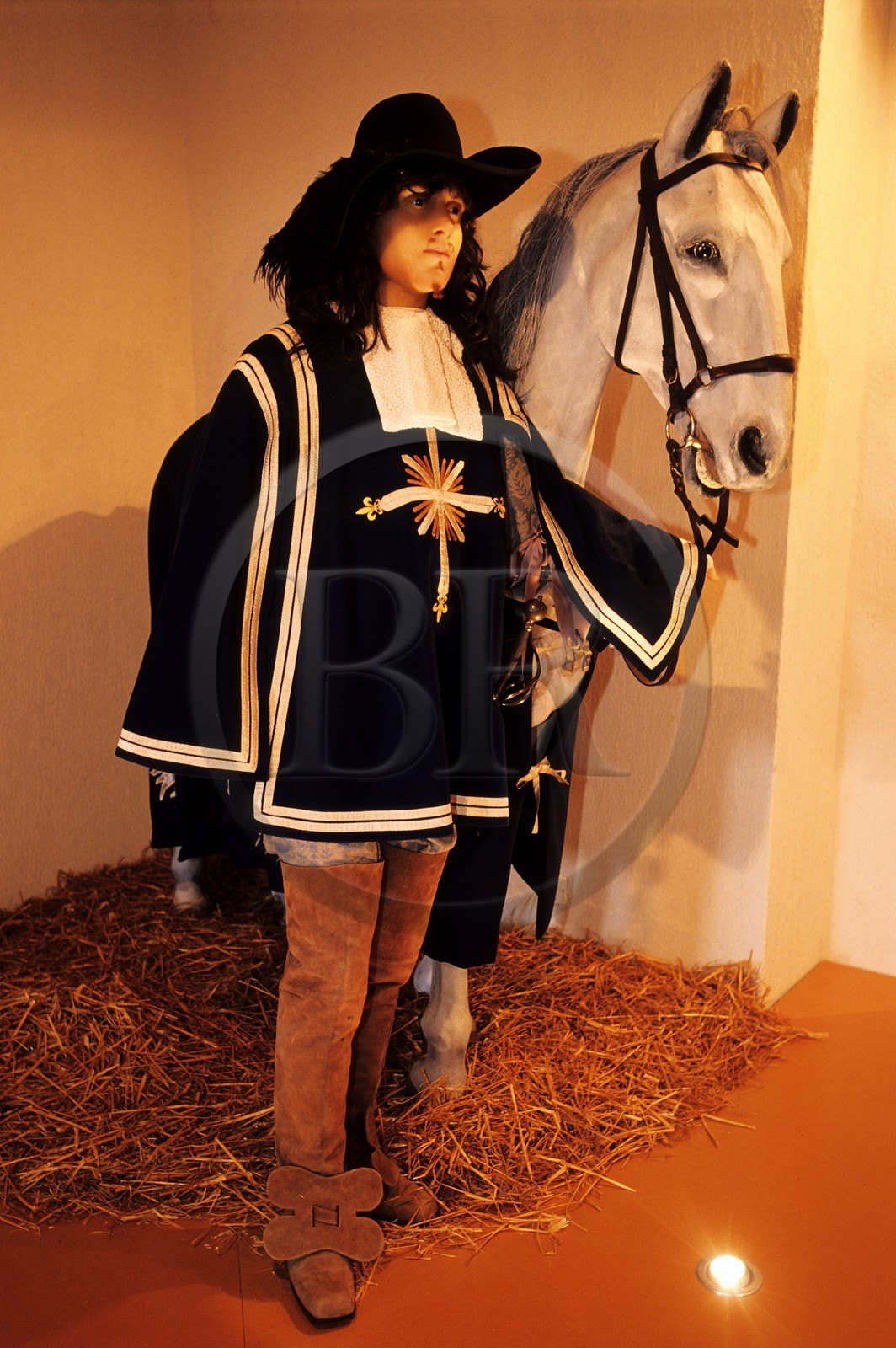 France, Gers (32), centre (musée) d'Artagnan à Lupiac, son village natal, un mousquetaire du Roi