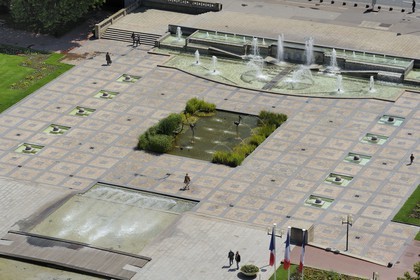 France, Seine Maritime, Le Havre, Downtown rebuilt by Auguste Perret listed as World Heritage by UNESCO, square in front of the City Hall