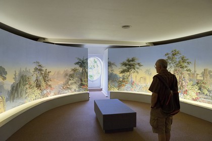 France, Haut Rhin, Mulhouse, Rixheim, Museum of the wallpaper,  Jean Zuber Manufactory panoramic wallpaper, Eldorado decor