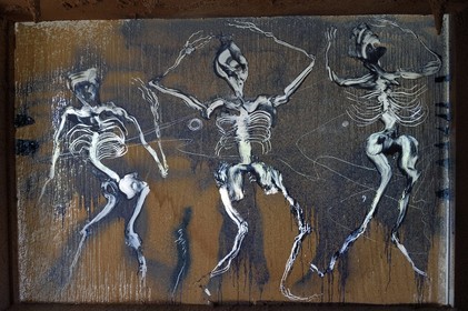 France, Var (83), Iles d'Hyères, parc national de Port Cros, Ile de Porquerolles, la Fondation Carmignac, l'exposition Ressac oeuvre de Miquel Barcelo métamorphose toute la galerie voutée de la Villa