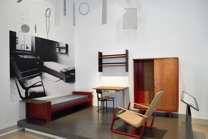 France, Meurthe-et-Moselle, Nancy, Stanislas square, Fine Arts museum, furniture designed by the architect and designer Jean Prouvé