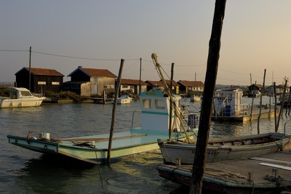 France, Charente-Maritime (17), bassin de Marennes-Oléron, La Tremblade, port de la grève