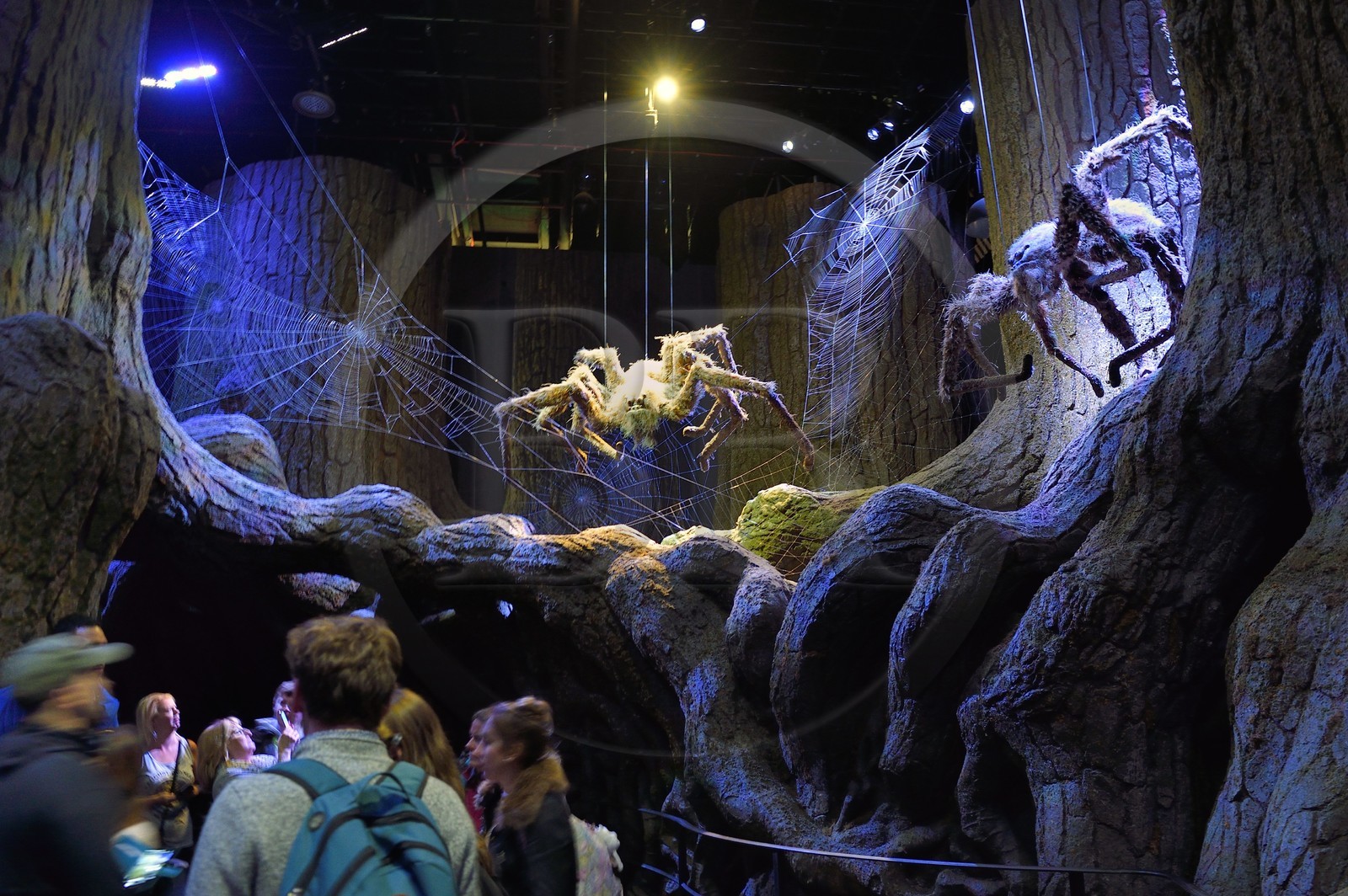 Royaume-Uni, Hertfordshire, Leavesden, Leavesden Film Studios, Harry Potter Studio Tour London, les coulisses du tournage des 8 films de Harry Potter, les araignées géantes Aragog dans la mythique Forêt Interdite