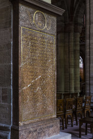 Switzerland, Basel, the Minster or Protestant Cathedral of Our Lady of Basel (Munster), tomb of the thinker Desiderius Erasmus von Rotterdam better known as Erasmus (1466-1536)