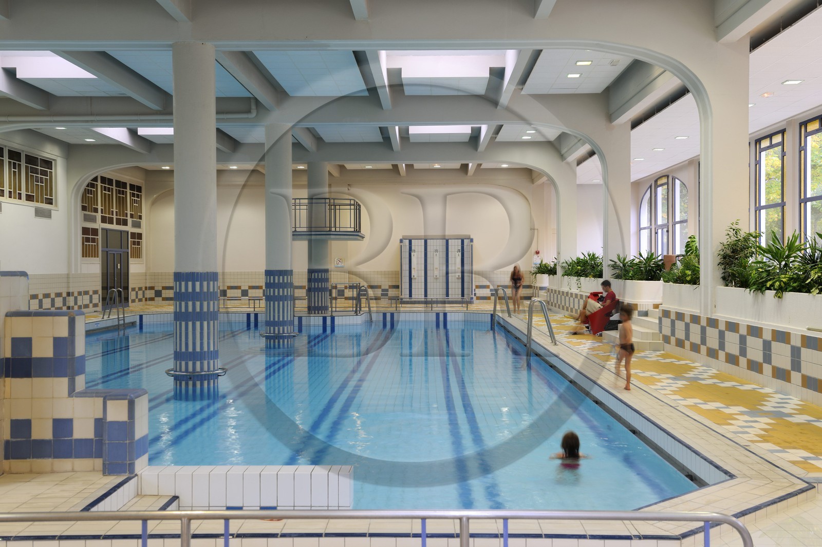 France, Vosges (88), Station thermale de Vittel, piscine d'eau douce est située au Palmarium