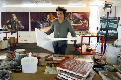 France, atelier de Fred Kleinberg au sein de l'entreprise Manutant