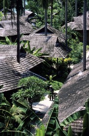 Thailand, Ko Phi Phi archipelago, Pee Pee Don Island, resort chalet at Ton Sai Bay