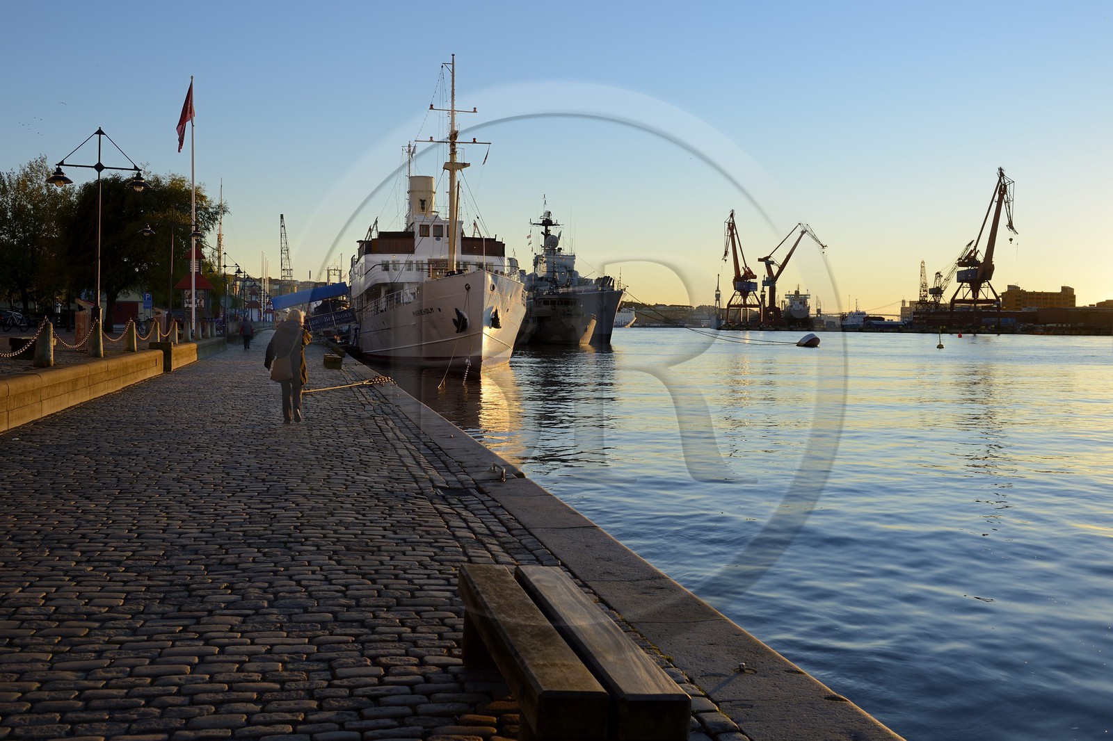 Suède, Västra Götaland, Göteborg (Gothenburg),  le parc maritime de navires historiques Maritiman dans le vieux port