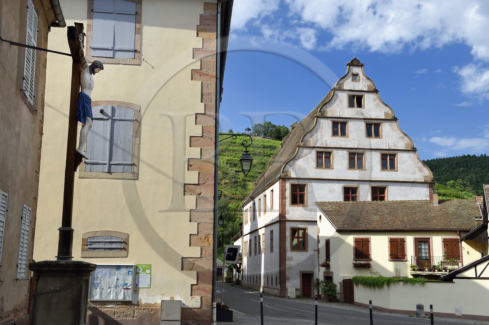France, Bas-Rhin (67), Route des vins d'Alsace, Andlau, ancien Hotel d’Andlau Renaissance dit La Seigneurie (1582)