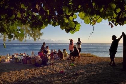 France, Reunion Island (French overseas department), West Coast, Saint Gilles les Bains lagoon beach at Ermitage les Bains