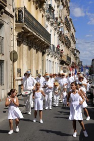France, Hérault (34), Sète, fête de la Saint Louis, défilé des jouteurs
