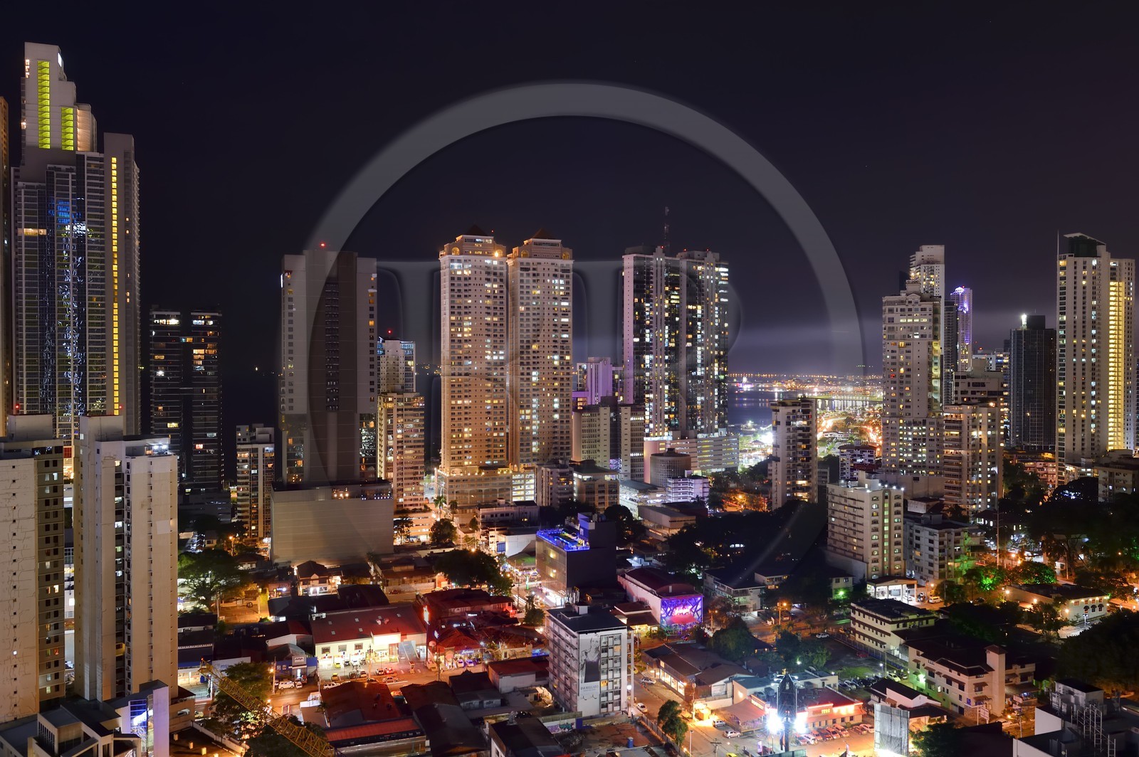 Panama, Panama City, immeubles du centre ville dans le quartier de Marbella