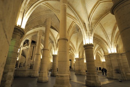 France, Paris (75), Ile de la Cité, la Conciergerie dans le Palais de Justice, la salle des Gens d'armes (1302)