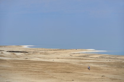 Israel, Southern District, Ein Gedi Beach on the Dead Sea