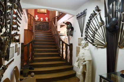 France, Haut Rhin, Sundgau, Altkirch, Sundgau museum, statue of the Marshal Lefebvre born in Rouffach