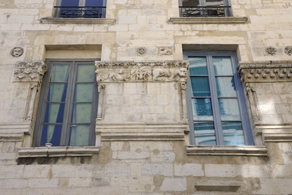 France, Gard, Nimes, romanesque house from the 12th century rue de la Madeleine
