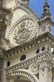 France, Loir et Cher (41), Vallée de la Loire classée Patrimoine Mondial de l' UNESCO, château de Chambord, détail de la lanterne de la terrasse du toit