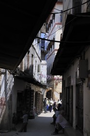 Tanzania, Zanzibar Archipelago, Unguja island (Zanzibar), Stone Town, listed as World Heritage by UNESCO, an alley in the old city in the Shangani neighborhood