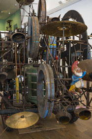 Suisse, Bâle, musée Tinguely, détail de Méta-Harmonie intitulée Klamauk (1979) de Jean Tinguely