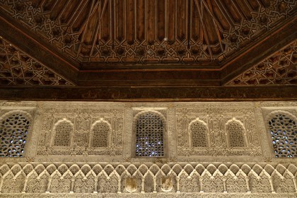Spain, Andalusia, Seville, the Alcazar of Seville (Reales Alcazares de Sevilla), listed as World Heritage by UNESCO, ceiling of the Hall of Justice (Sala de la Justicia)