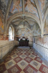 France, Loir-et-Cher (41), château de Villesavin (châteaux de la Loire), fresque de la chapelle