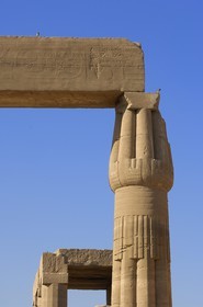 Egypt, Upper Egypt, Nile Valley, Luxor, Karnak Temple listed as World Heritage by UNESCO, papyriforme capital