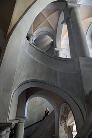 France, Alpes-Maritimes (06), Nice, Palais Heraud (1757), escalier à double révolution