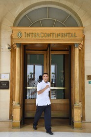 France, Alpes-Maritimes, Cannes, the Carlton palace revolving door on the boulevard de la Croisette