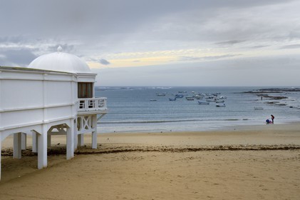 Espagne, Andalousie, Cadix (Cadiz),  la plage La Caleta