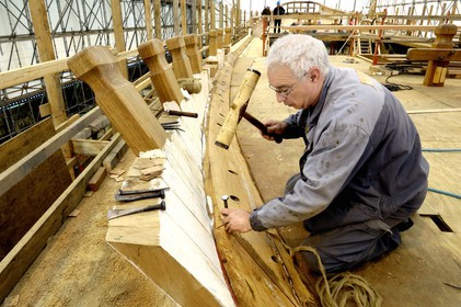 France, Charente-Maritime (17), Rochefort, le quartier de l'Arsenal, chantier de l'Hermione