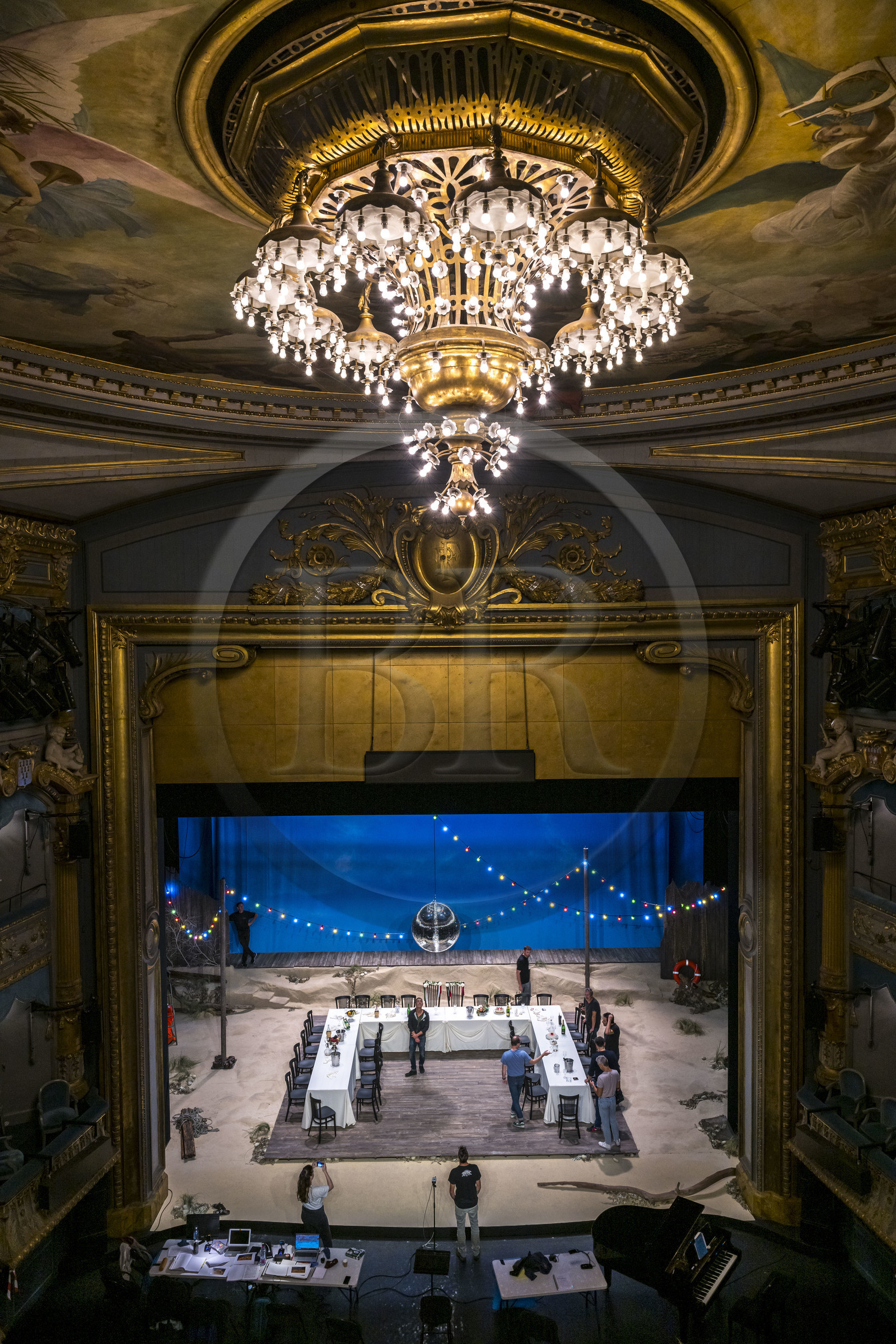 France, Loire-Atlantique (44), Nantes, quartier de Graslin, répétition d'un spectacle sur la scène du théâtre Graslin et opéra