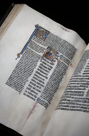 France, Manche, Avranches, the Scriptorial, Mont Saint Michel Manuscripts Museum, original Mont manuscripts