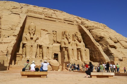Egypte, Haute Egypte, Nubie, Abou Simbel, site classé Patrimoine Mondial de l'UNESCO, temple de Ramsès II