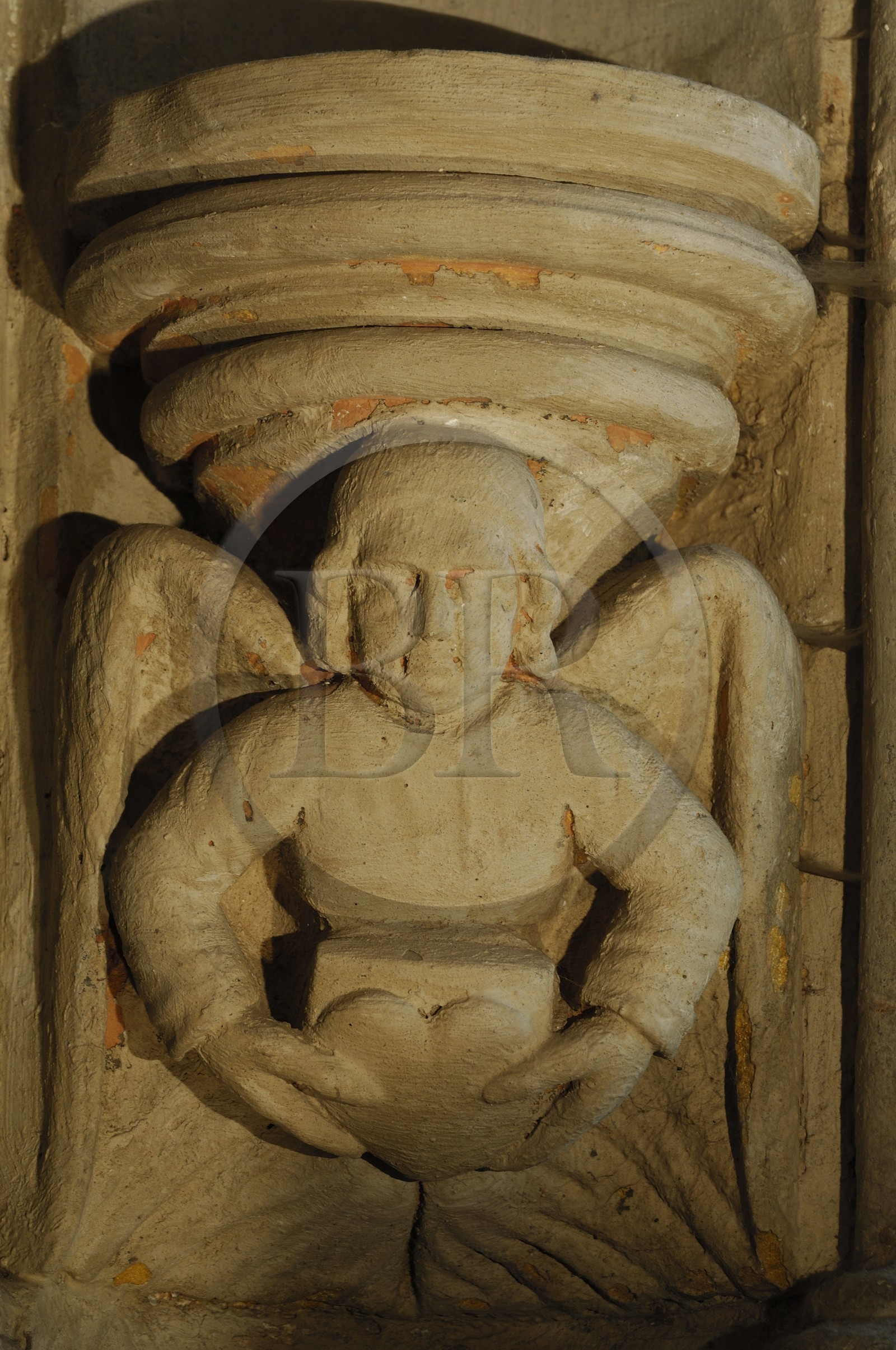 Royaume-Uni, Ecosse, Midlothian, Roslin, la Chapelle Rosslyn, l'ange qui ramène le coeur du chevalier à Jerusalem Royaume-Uni, Ecosse, Midlothian, Roslin, la Chapelle Rosslyn, l'ange qui ramène le coeur du chevalier à Jerusalem