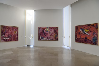 France, Alpes-Maritimes (06), Nice, musée national Marc Chagall de architecte André Hermant et créé à l'initiative d'André Malraux, salle des cinq tableaux du Cantique des Cantiques