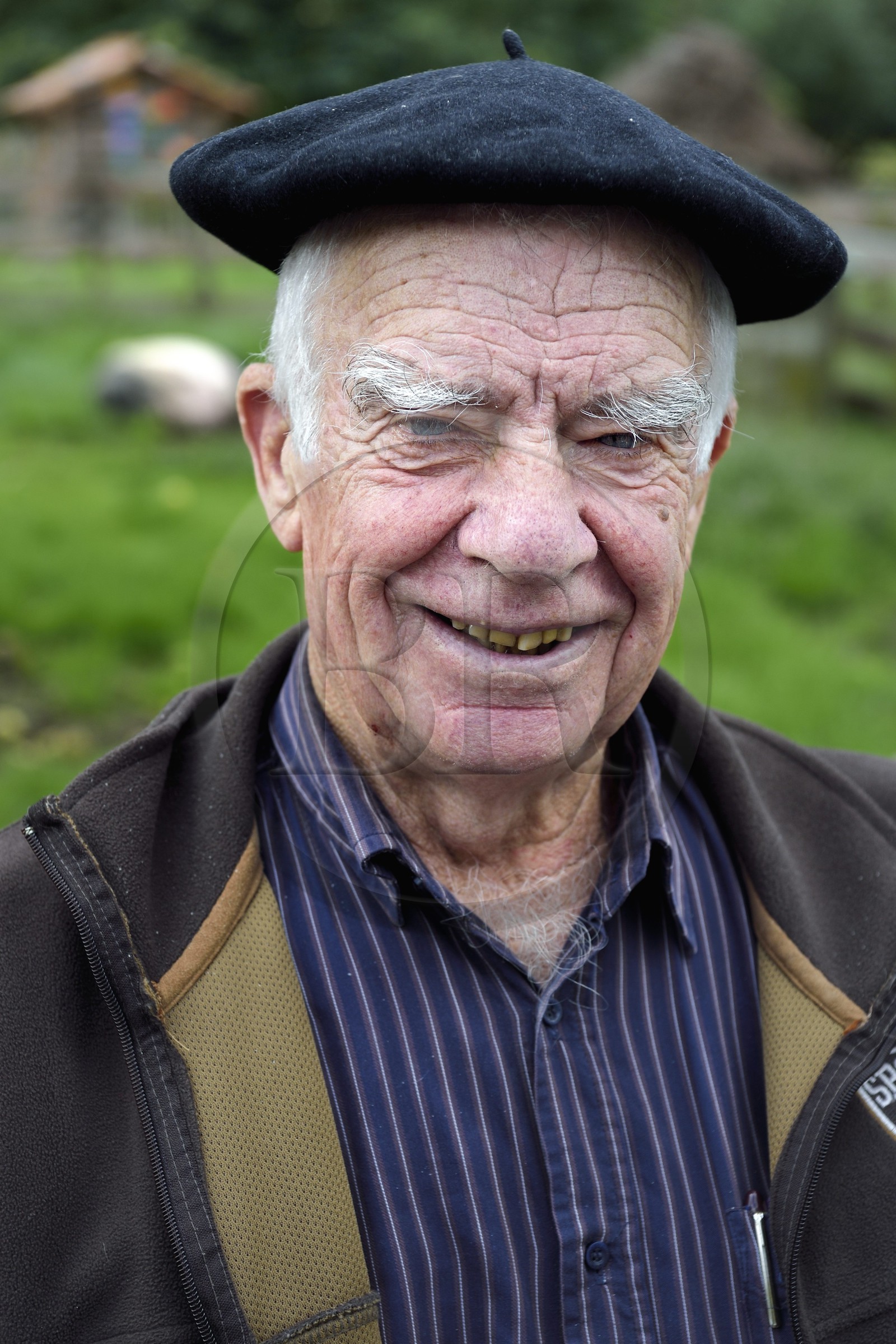 France, Pyrenees Atlantiques, Basque Country, Aldudes valley, Jean Pierre Curutchet from the village of Hélette