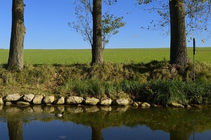 France, Seine-et-Marne (77), Fresnes-sur-Marne, le canal de l'Ourcq
