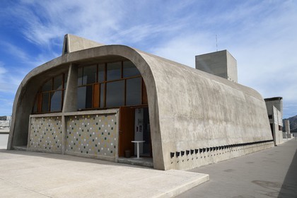 France, Bouches-du-Rhône (13), Marseille, oeuvre architecturale de Le Corbusier, classée Patrimoine Mondial de l'UNESCO, la Cité Radieuse par l'architecte Le Corbusier, toit-terrasse