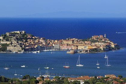 Italy, Tuscany, Elba Island, Portoferraio and its bay