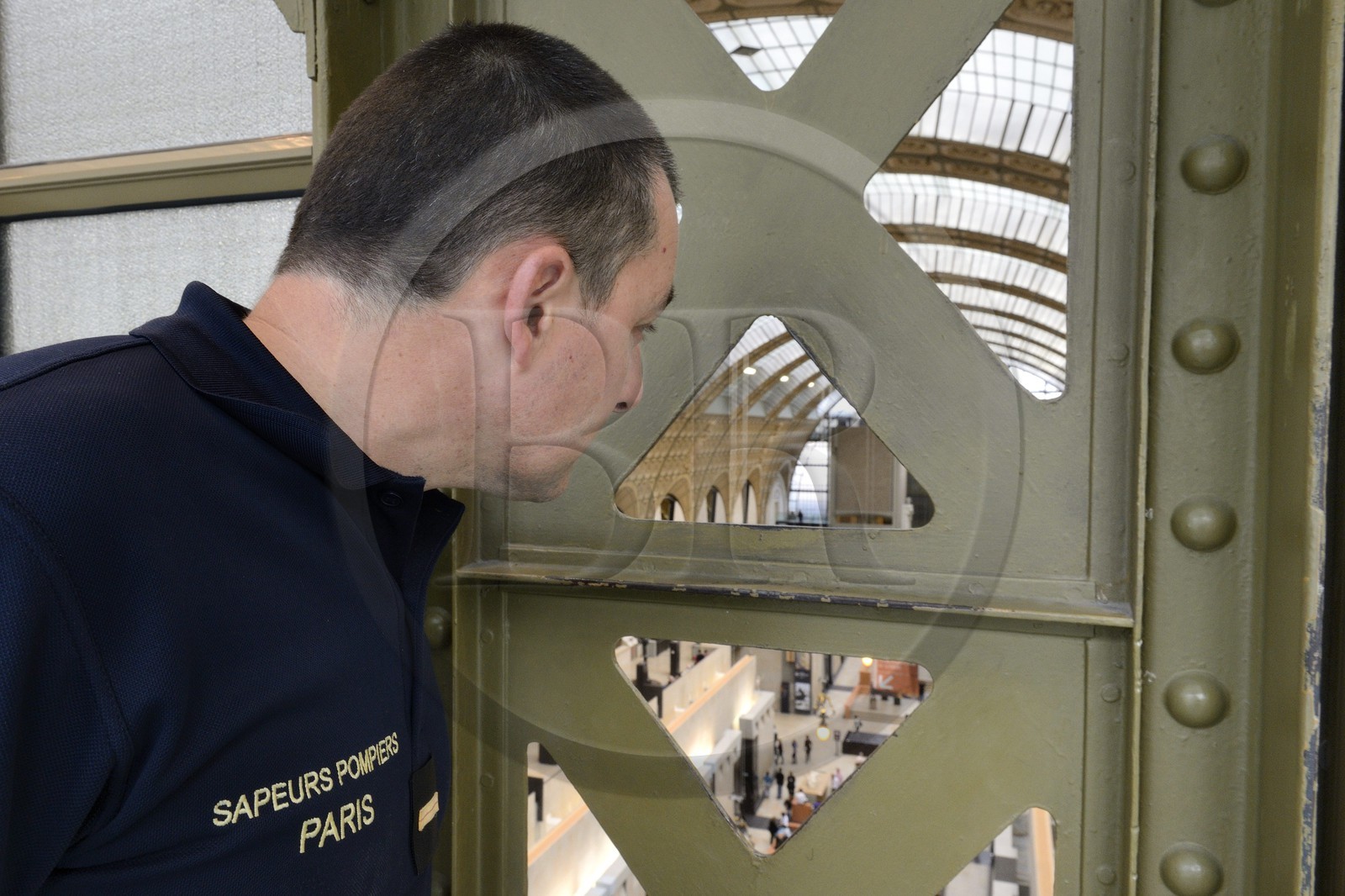 France, Paris (75), musée d'Orsay, le pompier adjudant-chef Xavier Trémeau