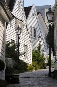 Norvège, Rogaland, Stavanger, maison en bois de la vieille ville