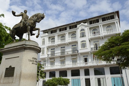 Panama, Panama City, historic town listed as World Heritage by UNESCO, Casco Antiguo (Viejo), the American Trade Hotel on plaza Tomas Herrera